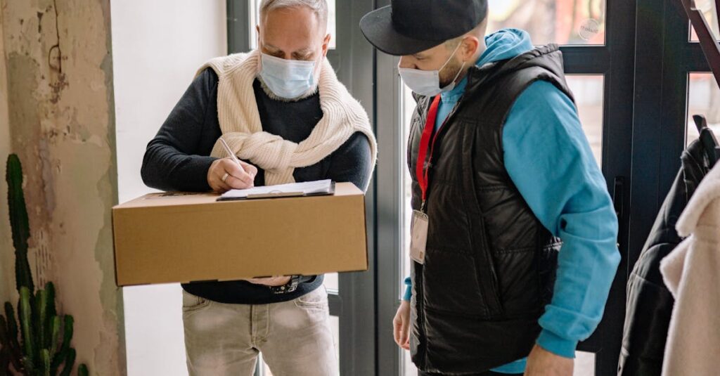 一人暮らしの高齢者が自宅で宅食サービスを利用して安心して食事している様子