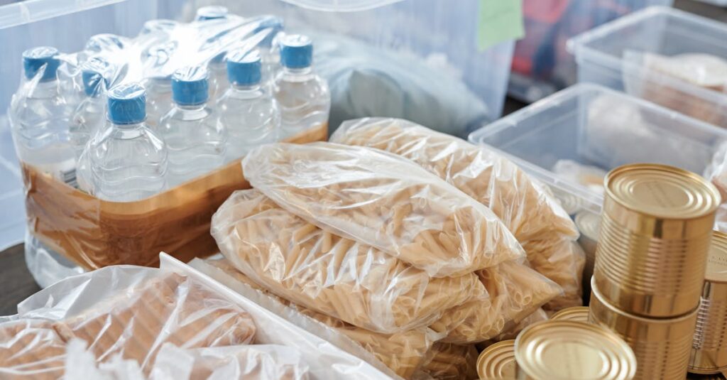 宅食サービスの冷凍弁当を家庭用冷凍庫にきちんと収納している様子